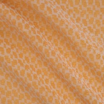 Organza jacquard rafia naranja